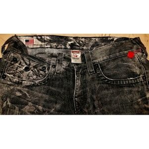 Custom Acid Washed True Religion Jeans